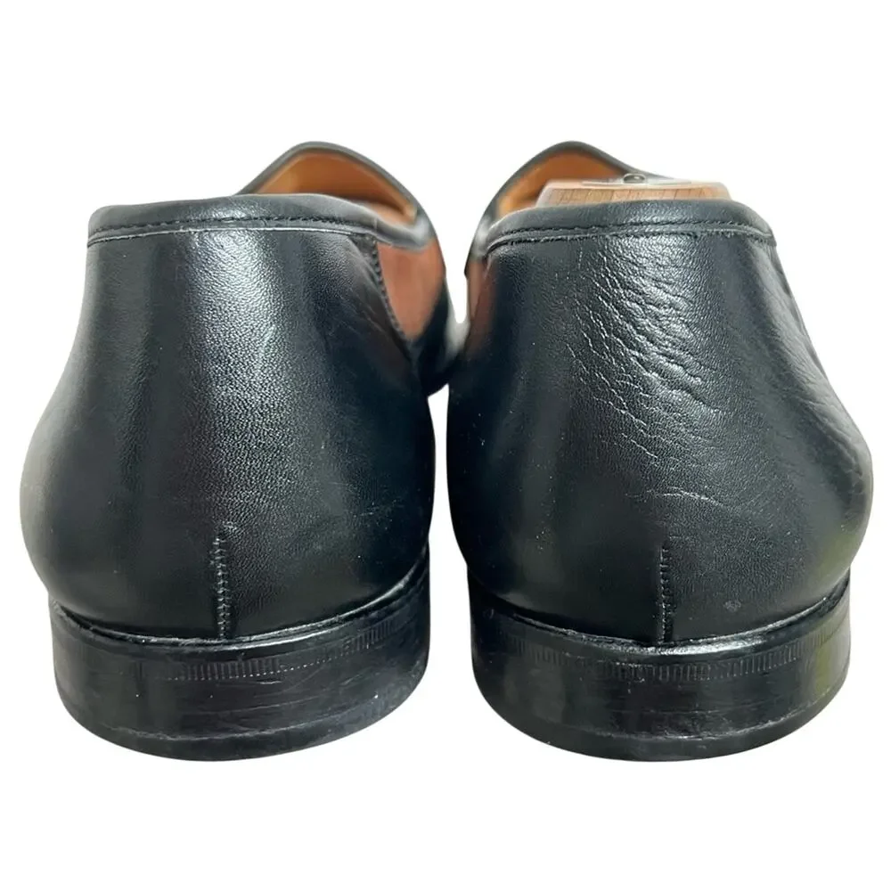 Men's Magnanni Brown Black Two Tone Leather Loafers Shoes SZ 11 M Made in Spain